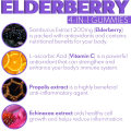 Private label all natural organic Elderberry Gummies with Vitamin C support immune system